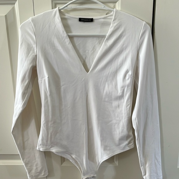 Dynamite white long sleeves bodysuit, size Small - Picture 1 of 3
